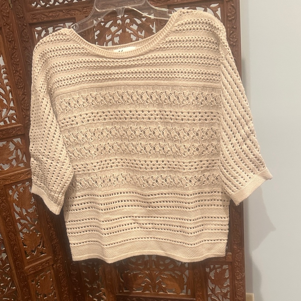 Andrea Jovine Women's Cream Knit Sweater